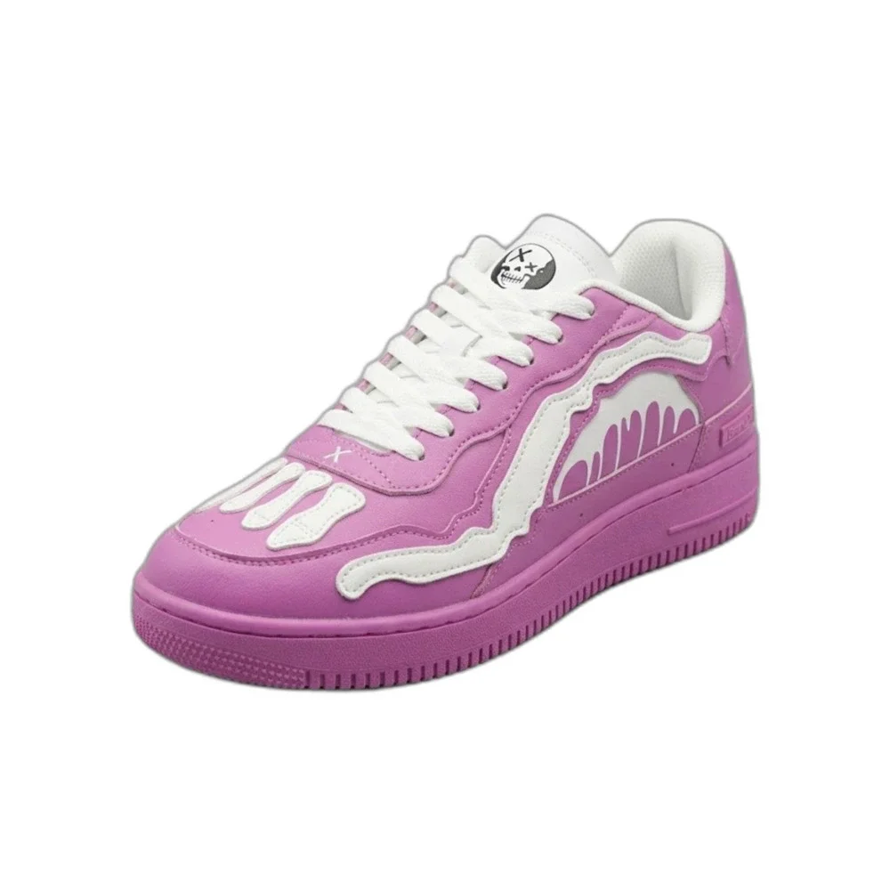 Brand X Tombstone Skeleton Sneakers Pink White Men's 11 Skull Bones NWT New Box